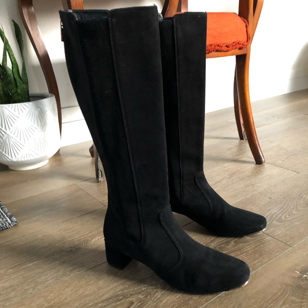 Tory Burch Black Heeled Boots 9.5